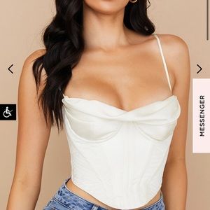 House of CB “Bea” Corset Top in Ivory